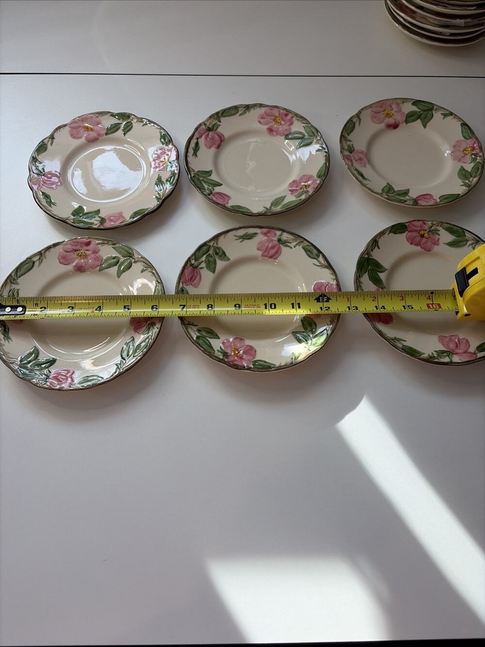 Vintage Franciscan Desert Rose Salad / Dessert Plates- 1960sUSA-Set of 6- 6.25”